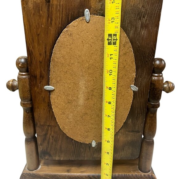 Antique Wooden Shaving Mirror With Tray Vanity Rustic Cottage Vintage No Mirror - Picture 8 of 8